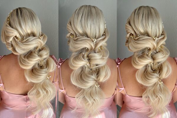 Romantic  Down Style  with a Hair Vine